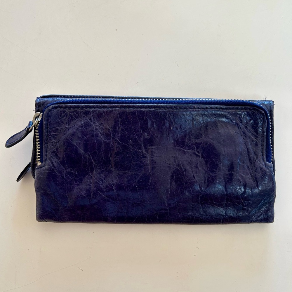Latico Purple Leather Clutch